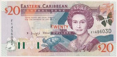 Kelet-Karibi Államok / Dominika DN (2000) 20$ T:AU East Caribbean States / Dominica ND (2000) 20 Dollars C:AU Krause P#39d