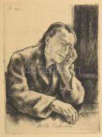 Szőnyi István (1894-1960): Szelle Kálmán portréja. Rézkarc, papír, jelzett a karcon, 12×9 cm