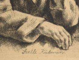 Szőnyi István (1894-1960): Szelle Kálmán portréja. Rézkarc, papír, jelzett a karcon, 12×9 cm