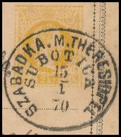 1870 2kr díjjegyes levelezőlap "SZABADKA. M. THÉRESIOPEL SUBOTICA" - Wien 1870 2kr PS-card...