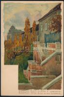 1935 Kézdi-Kovács László (1864-1942) festőművész, műkritikus és családja részére szóló képeslap, raj...