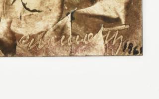 Gyarmathy Tihamér (1915-2005): Kozmosz (cím nélkül), 1960-as évek. Monotípia, papír, jelezve jobbra ...