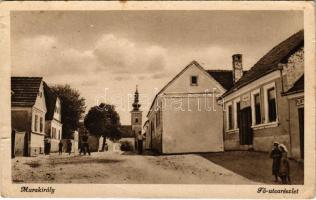 1944 Murakirály, Murski Kraljevec, Donji Kraljevec; Fő utca, Plaf. üzlete / main street, shops (kis szakadás / small tear)