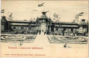 1905 Pancsova, Pancevo; Kiállítás, Ipar Csarnok. Népkonyha kiadása / Exhibition, Industrial Hall