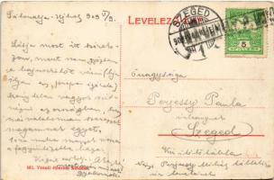 1909 Sátoraljaújhely, Római katolikus templom, piac, Ganz Lázár üzlete. Vasúti étterem kiadása (kis ...