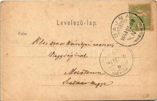 1904 Bajna, Vasárnap délután, templom (EK)