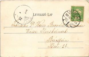 1907 Mezőkeresztes, Artézi kút, Római katolikus templom, Városháza (EK)