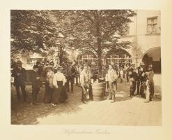 cca 1900 München im Bild. H.n., é.n., Monachia (Hermann Tietz). Fekete-fehér müncheni látképekkel, u...