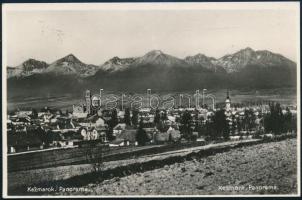 cca 1930 Kézdi-Kovács Elemér (1898-1976) festőművésznek írt sorok, Késmárkot ábrázoló képeslapon