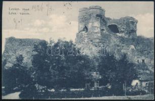 1926 Kézdi-Kovács László (1864-1942) festőművész, műkritikus részére szóló üdvözlő sorok, Lévát ábrá...