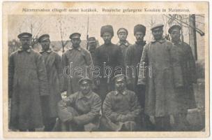 Máramaros, Maramures; Elfogott orosz kozákok. Kövy Gyula felvétele, Berger Miksa utóda kiadása / Russische gefangene Kosaken / WWI captured Russian soldiers, POWs, prisoners of war (fl)