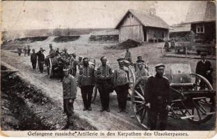 1918 Uzsoki-hágó, Uzsokerpass, Uzhok Pass; Gefangene russische Artillerie in den Karpathen / Elfogott orosz katonák a Kárpátokban / WWI captures Russian soldiers, POWs, prisoners of war (Rb)