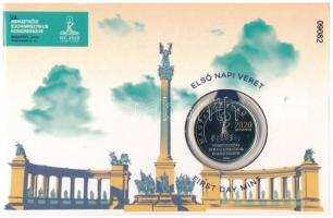 2021. 50Ft Cu-Ni "52. Nemzetközi Eucharisztikus Kongresszus" első napi veret számozott emléklapon "09082" T:UNC