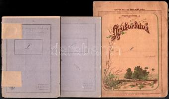 cca 1950-70 Kézzel írt receptgyűjtemény, I-II. + Beragasztott, részben régi újságokból kivágott rece...