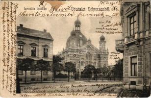 1906 Debrecen, Izraelita imaház, zsinagóga. Pongrácz Géza kiadása (EM)