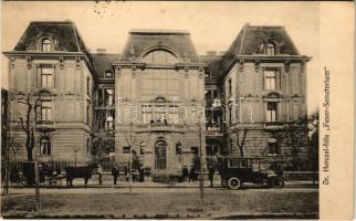 1912 Budapest VII. Dr. Herczel-féle Fasor szanatórium, automobil (fl)