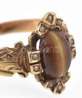 Arany (Au) 14 K gyűrű, jelzett, méret: 56, bruttó: 3,4 g