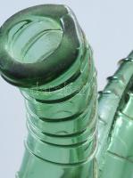 ún. Vexír üveg. cca 18. sz. vége, zöld hutaüveg, hibátlan, m: 18,5 cm