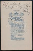 Székely Aladár: Katonatiszt fotója. Dedikált kabinetfotó 11x17 cm