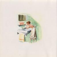 Cosmétiques Hongrois. A Chemolimpex Vegyiáru Külkereskedelmi Vállalat francia nyelvű, színes termékk...