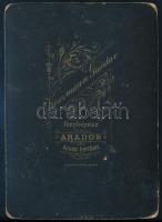 cca 1880 Brazovay Elek és neje Dunky fivérek Kolozsvár kabinetfotója 21x13 cm