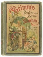 Fünfzig Kinder- und Hausmärchen gesammelt durch die Brüder Jakob und Wilhelm Grimm. Lipcse, 1899, Otto spamer. 6. kiadás. Német nyelven. Kiadói illusztrált egészvászon-kötés, sérült borítóval, foltos lapokkal