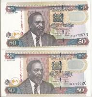 Kenya 2000. 50Sh (2x) T:UNC Kenya 2000. 50 Shillings (2x) C:UNC  Krause P#41b