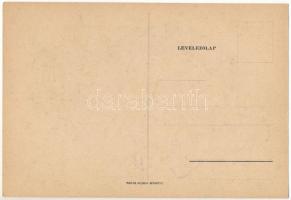 Csak egy aláírást, könyörgö... Magyar gúnyos antiszemita művészlap. Judaika, Pallas Nyomda / Hungari...