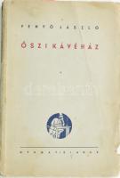 Fenyő László: Őszi kávéház. A szerző, Fenyő László (1902-1945) költő, műfordító, kritikus által DEDIKÁLT! Bp., 1936, Nyugat. Első kiadás. Kiadói papírkötés, kissé sérült gerinccel, sérült és kissé foiltos borítóval, lapok széle kissé foltos.