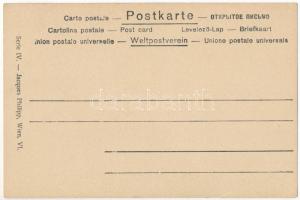 Art Nouveau Lady. Philipp & Kramer Wiener Künstler-Postkarte Serie IV/10. s: Josef Hoffmann, Leo...