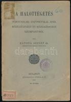 Dr. Katona József. A halottégetés történelmi, eszthetikai, jogi, közegészségi és közgazdasági szempontból. Bp., 1912, Stephaneum-ny., 35+(1) p. Kiadói tűzött papírkötés, sérült borítóval, néhány lapon kisebb lapszéli szakadással, régi intézményi bélyegzőkkel. Ritka!