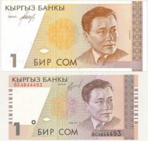 Kirgizisztán 1994. 1S + 1999. 1S T:UNC,AU Kyrgyzstan 1994. 1 Som + 1999. 1 Som C:UNC,AU