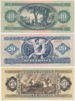 1962. 10Ft + 1975. 20Ft + 1986. 50Ft T:F közte szép papír