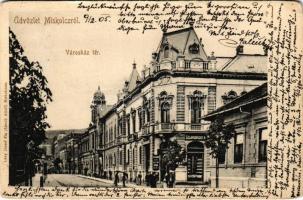 1905 Miskolc, Városház tér, Szlavkovszky üzlete. Lövy József fia (László Adolf) kiadása (szakadás / tear)