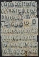 Okmánybélyeg több példányos készlet 1864-1866 több mint 1.000 db okmánybélyeg címlet szerint rendezv...