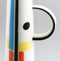 Zsolnay díszváza. Formaterv: Kovács István, konstruktív dekorral, cca 1950/60. Jelzett: pajzspecsét,...