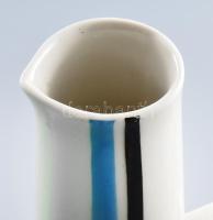 Zsolnay díszváza. Formaterv: Kovács István, konstruktív dekorral, cca 1950/60. Jelzett: pajzspecsét,...