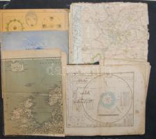 cca 1860-1950 4 db iskolai atlasz és térkép