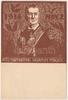 1938 Nov. 2. - Vitéz Nagybányai Horthy Miklós. Fametszet / woodcut s: Harmos K. + &quot;1938 Komárom visszatért&quot; So. Stp (fl)