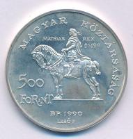 1990. 500Ft Ag "Mátyás király / Beatrix" kapszulában T:BU Adamo EM113