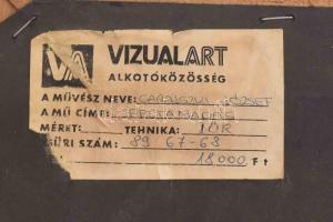 Garajszki József (1934-): Feltámadás. Bőrplasztika, jelezve jobbra lent. Hátoldalán Vizualart Alkotó...