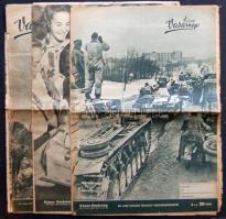 1943 3 db Képes Vasárnap magazin fronthírekkel és fotókkal