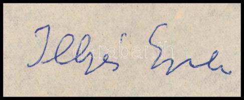 1962 Illyés Gyula (1902-1983) Kossuth-díjas költő, író autográf levele. Egy beírt oldalon ismeretlen...