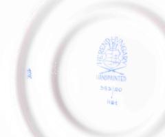 Herendi Rothschild mintás vajtartó. Futórózsa fogóval. Jelzett, kézzel festett, hibátlan, d: 15 cm