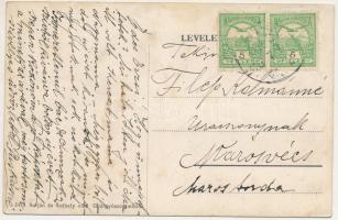 Gyergyószentmiklós, Gheorgheni; Piac tér, Burján és Székely üzlete és saját kiadása, Szür József kön...