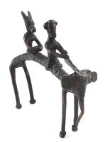 Dogra. Elefánt harcosokkal. Dél-India, cca XX. sz. eleje, bronz. Hibátlan, 22x16 cm