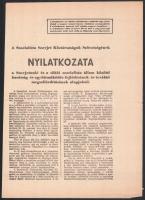 A Szocialista Szovjet Köztársaságok Szövetségének nyilatkozata. 1956. október 30-án Forradalmi röplap