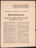A Szocialista Szovjet Köztársaságok Szövetségének nyilatkozata. 1956. október 30-án Forradalmi röplap