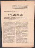 A Szocialista Szovjet Köztársaságok Szövetségének nyilatkozata. 1956. október 30-án Forradalmi röplap