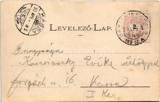 1899 (Vorläufer) Bártfa, Bardiov, Bardejov; Divald Adolf 10. + "BÁRTFA-EPERJES 186. SZ." v...